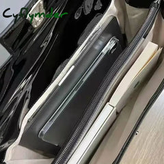 Cyflymder Trendy Female Briefcase Cool Patent Leather Shoulder Laptop Bag Women Large Capacity