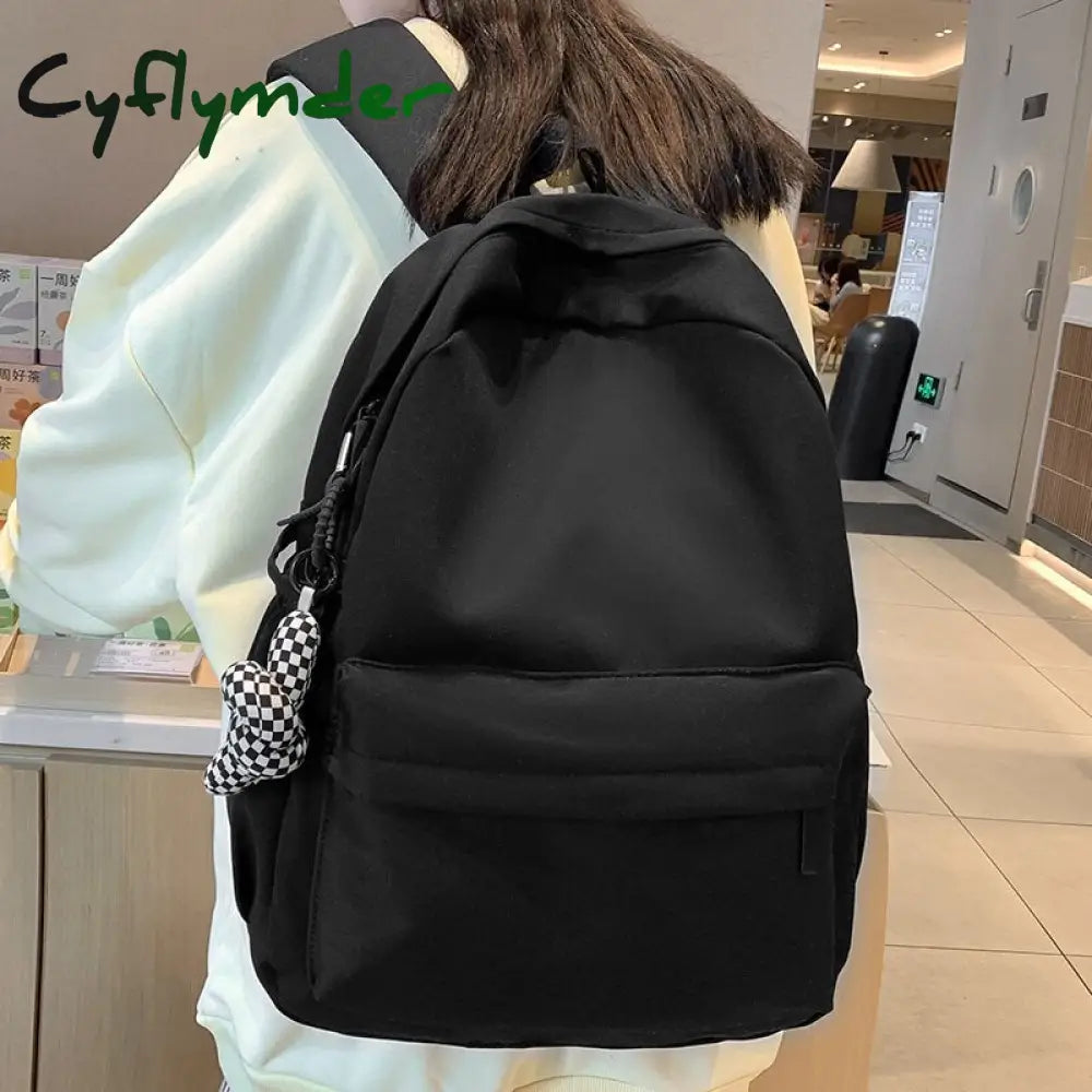Cyflymder Trendy Female Waterproof Fashion Girl Travel Nylon Book Bags Women Student Laptop Cute