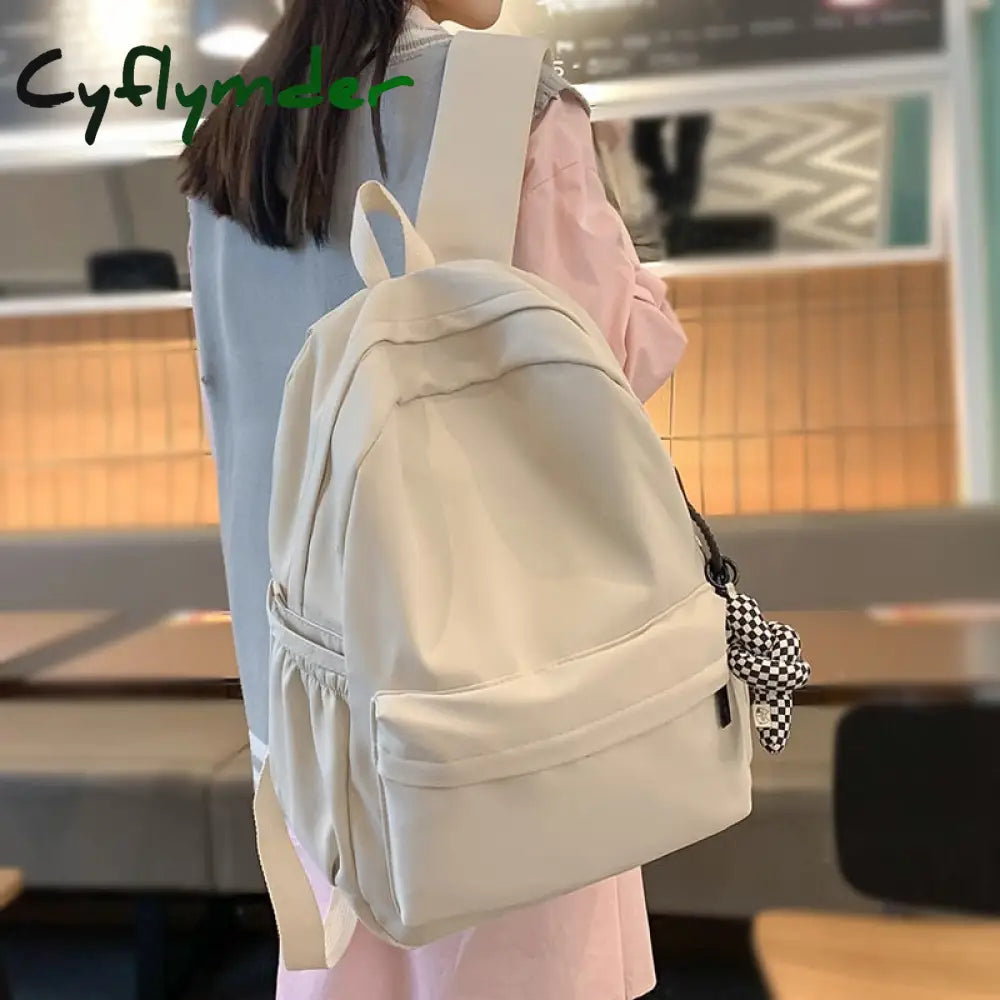 Cyflymder Trendy Female Waterproof Fashion Girl Travel Nylon Book Bags Women Student Laptop Cute
