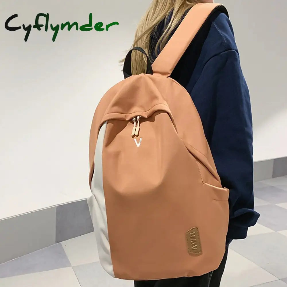 Cyflymder Trendy Lady Waterproof High Capacity Book Backpack Girl Boy College Male Female Travel