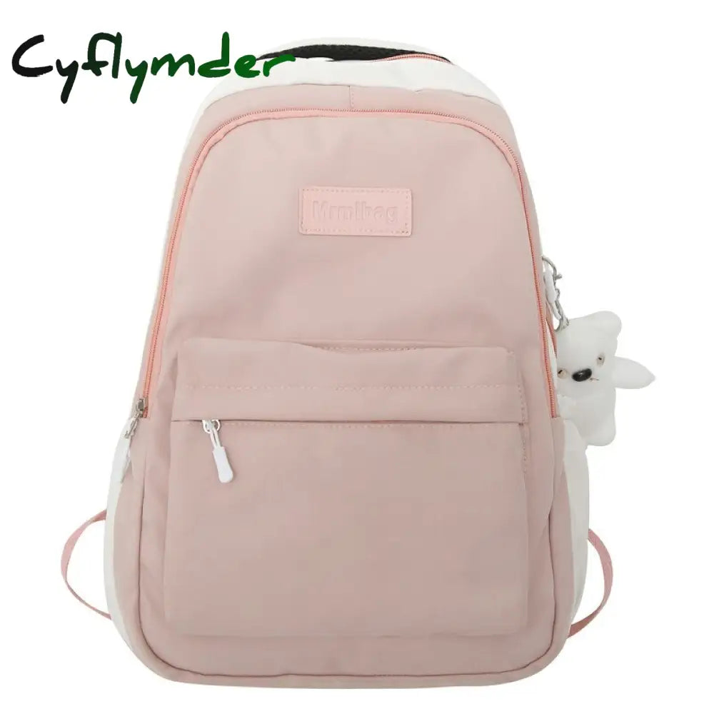 Cyflymder Trendy Women Green Laptop Waterproof School Bag Female Fashion Lady High Capacity College