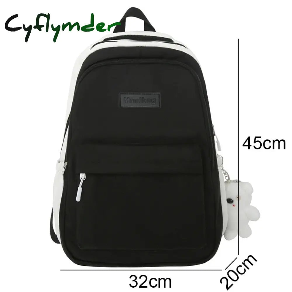 Cyflymder Trendy Women Green Laptop Waterproof School Bag Female Fashion Lady High Capacity College