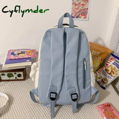 Cyflymder Trendy Women Green Laptop Waterproof School Bag Female Fashion Lady High Capacity College