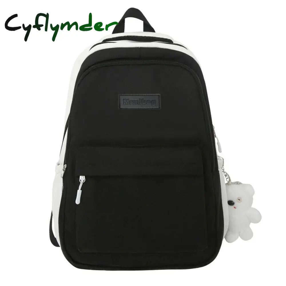 Cyflymder Trendy Women Green Laptop Waterproof School Bag Female Fashion Lady High Capacity College