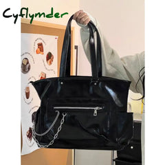 Cyflymder Trendyol Large Capacity Handbags For Women Fashion Spring Pu Leather Underarm Shoulder