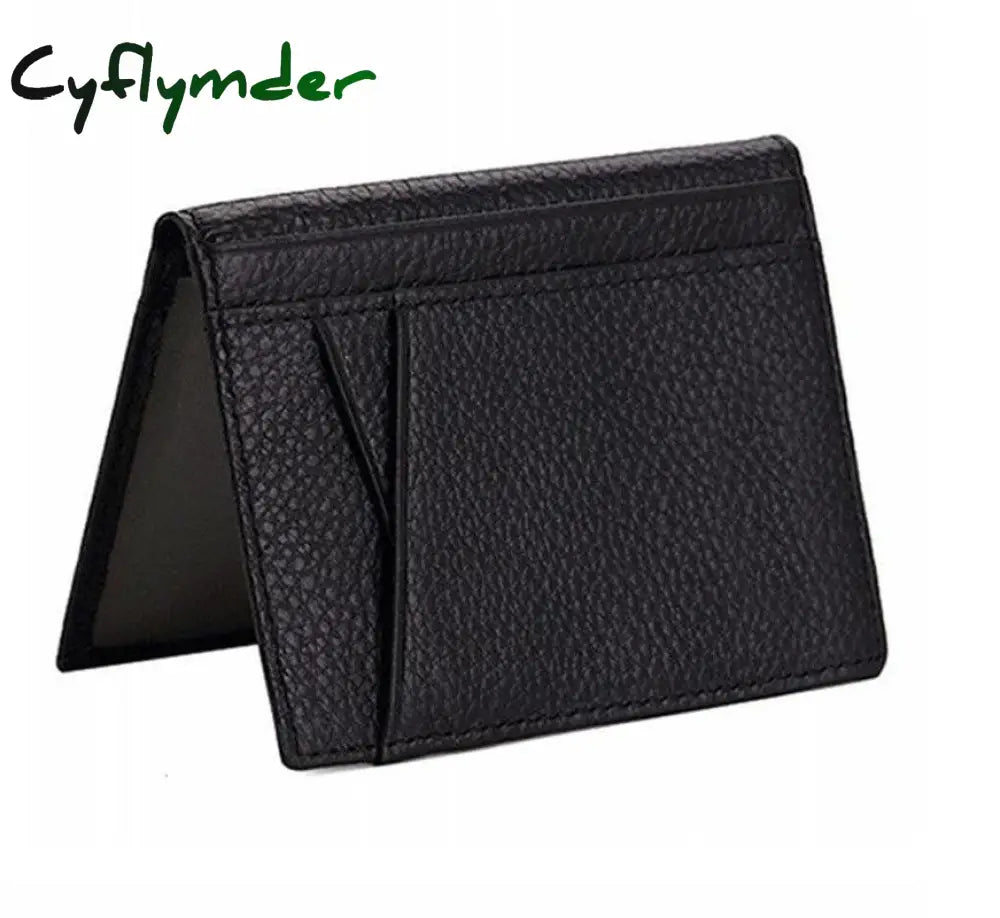 Cyflymder Ultra Slim Rfid Blocking Leather Wallet Credit Id Card For Men Holder Purse Case Money