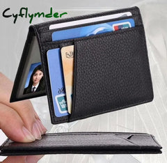 Cyflymder Ultra Slim Rfid Blocking Leather Wallet Credit Id Card For Men Holder Purse Case Money