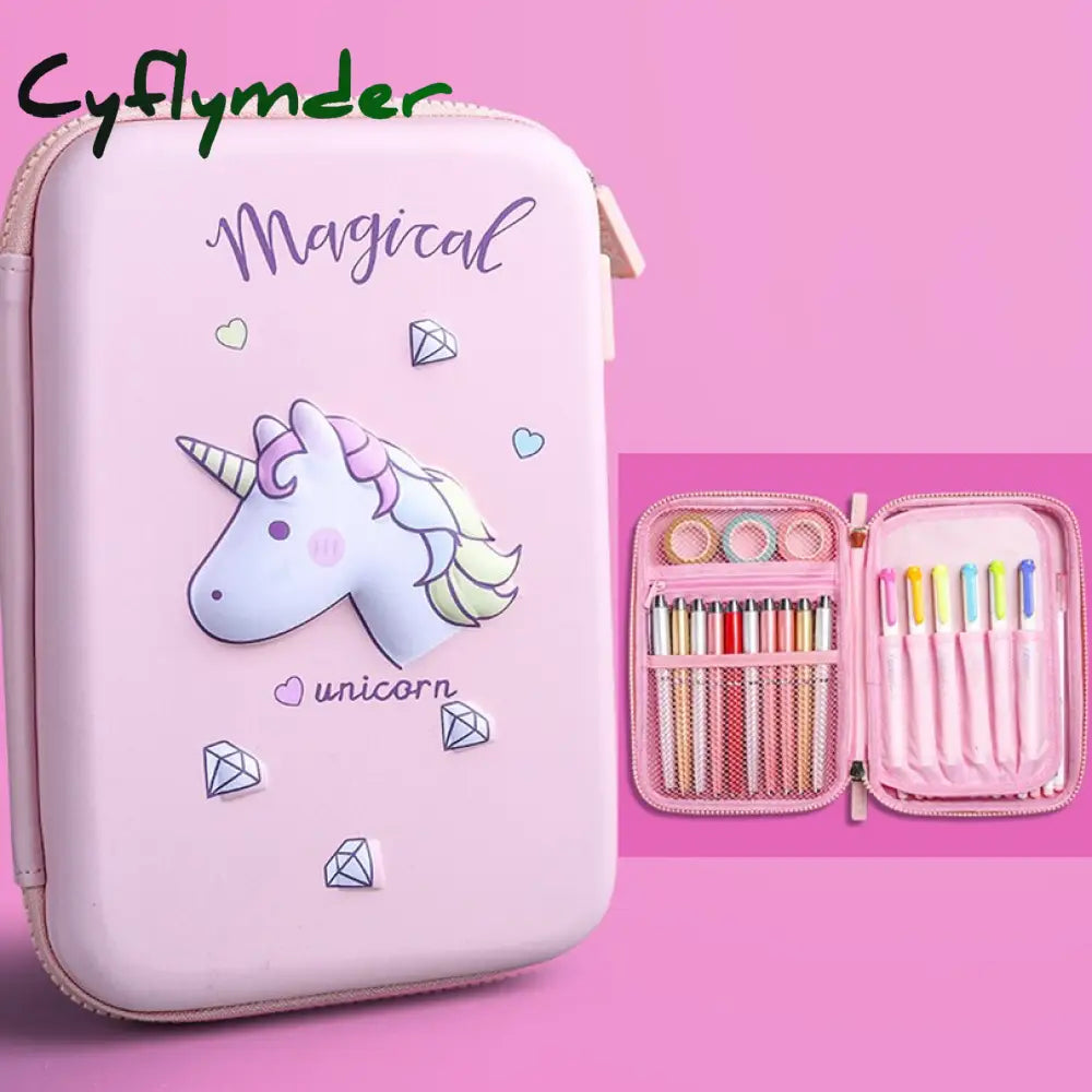 Cyflymder Unicorn Pencil Cases Kawaii School Case Student Pencilcases Stationery Trousse Scolaire