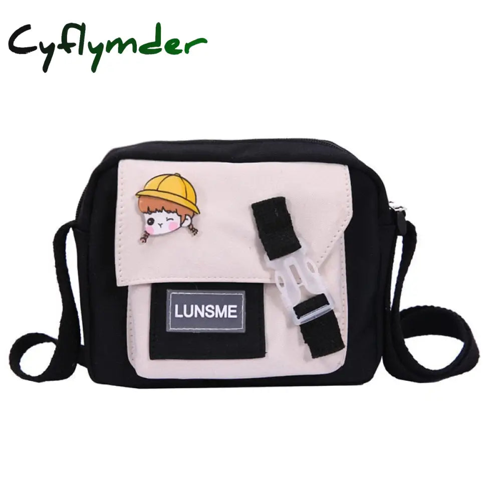 Cyflymder Unisex Crossbody Bag Oxford Cloth Diagonal Shoulder Bags Solid Color Satchels Fashion