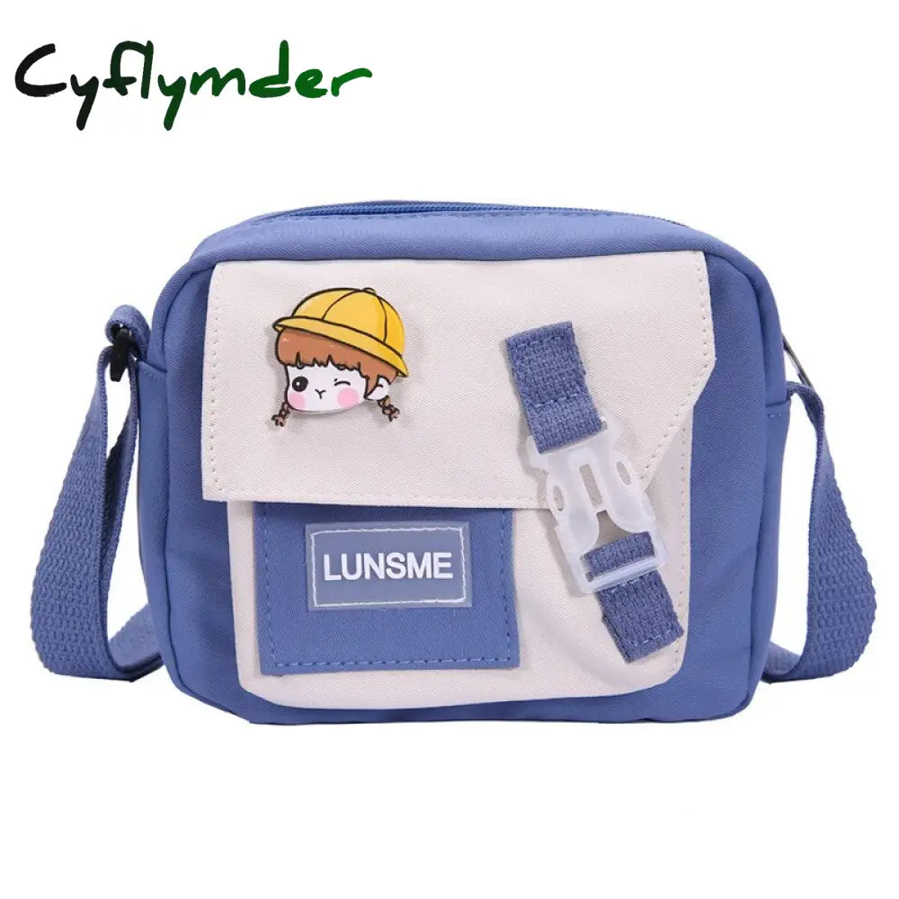 Cyflymder Unisex Crossbody Bag Oxford Cloth Diagonal Shoulder Bags Solid Color Satchels Fashion