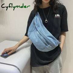 Cyflymder Unisex Crossbody Bag Shoulder Girls New Denim For Women Large Capacity Messenger Bolsos