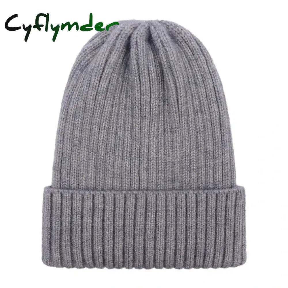 Cyflymder Unisex Hat Cotton Blends Solid Warm Soft HIP HOP Knitted Hats Men Winter Caps Women’s Skullies Beanies For