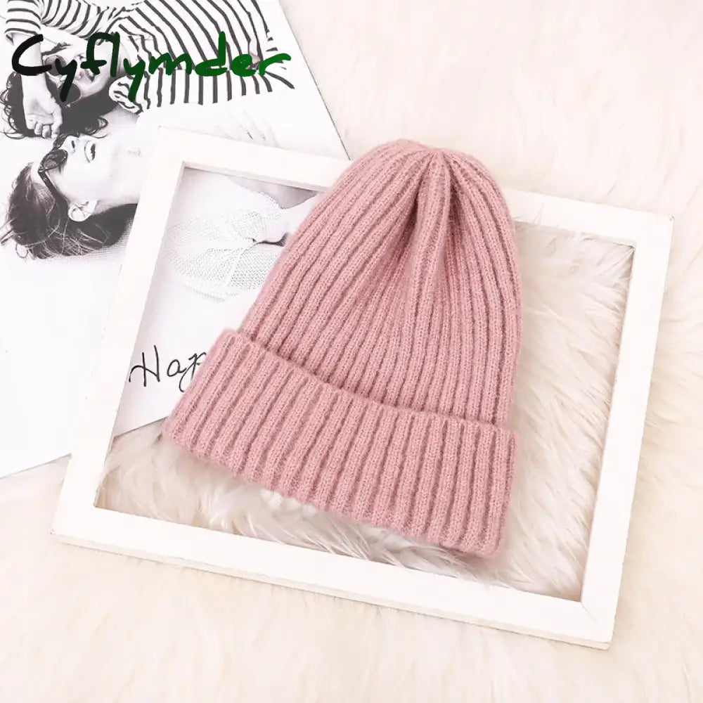 Cyflymder Unisex Hat Cotton Blends Solid Warm Soft HIP HOP Knitted Hats Men Winter Caps Women’s Skullies Beanies For