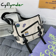 Unisex Large Capacity Casual Fashion Single Shoulder Bag Korean Teenagers Multiple Pockets Book