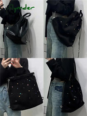 Cyflymder Velvet Color Diamonds Women Backpack Multifunctional Chain Female Shoulder Bag Luxury