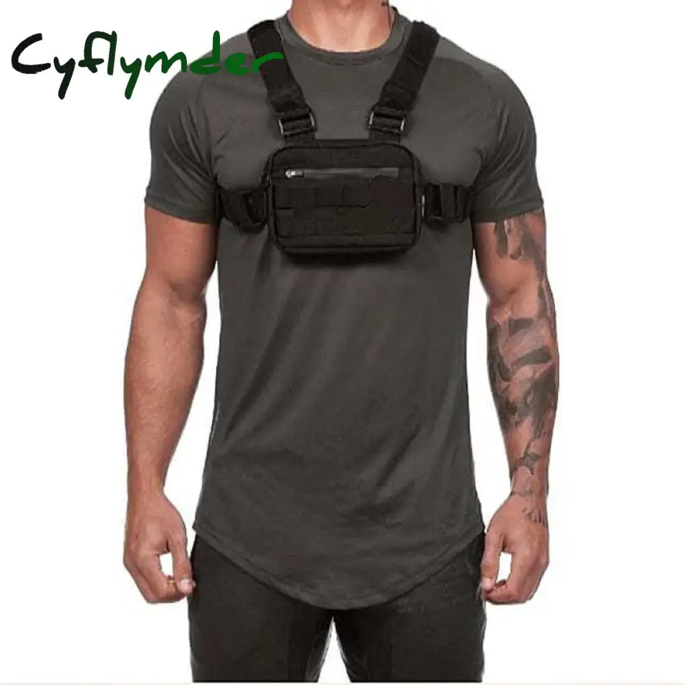 Cyflymder Vest-Style Large Space Chest Bag Retro Square Streetwear Shoulder Functional Backpack