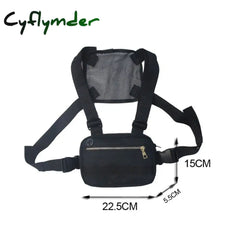 Cyflymder Vest-Style Large Space Chest Bag Retro Square Streetwear Shoulder Functional Backpack