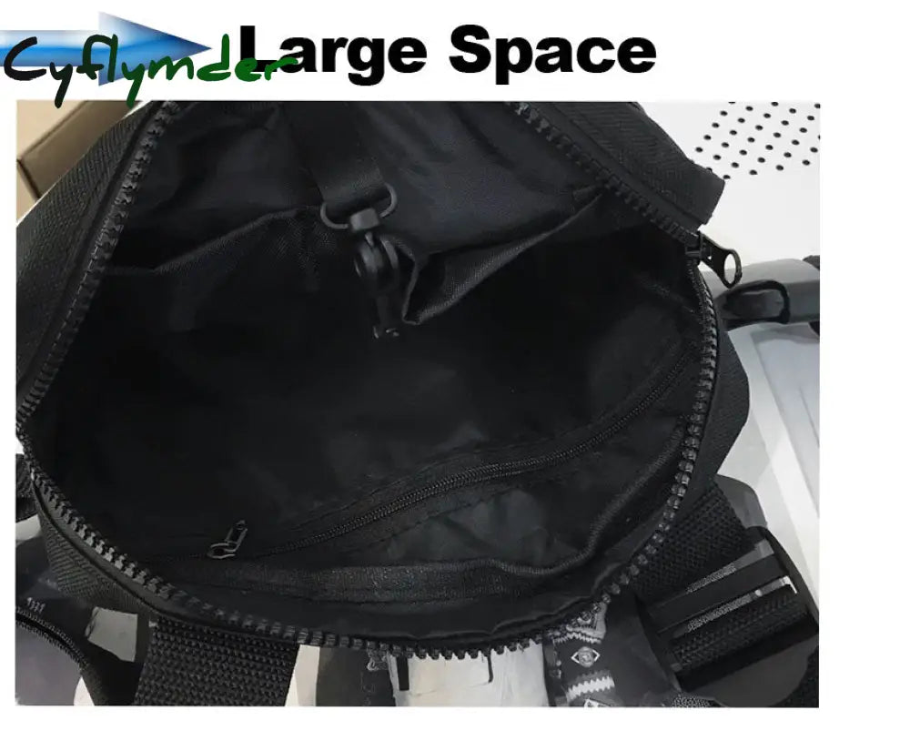 Cyflymder Vest-Style Large Space Chest Bag Retro Square Streetwear Shoulder Functional Backpack