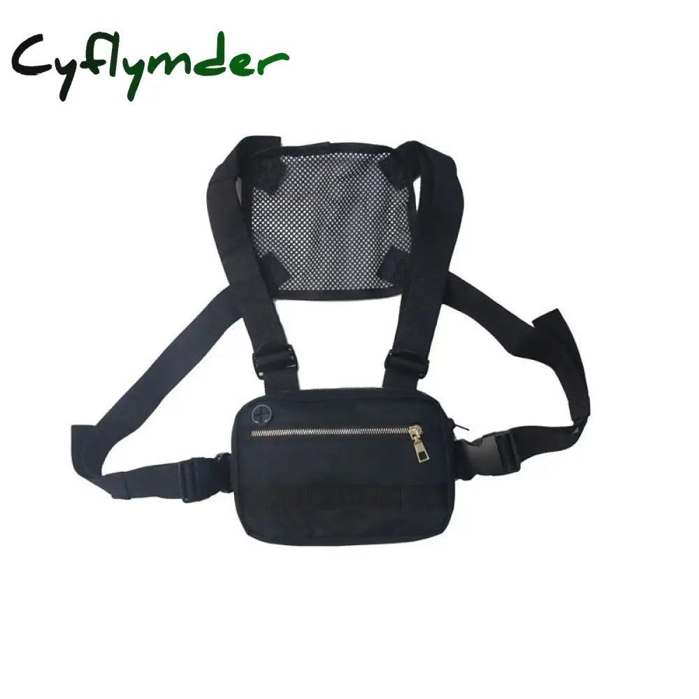 Cyflymder Vest-Style Large Space Chest Bag Retro Square Streetwear Shoulder Functional Backpack