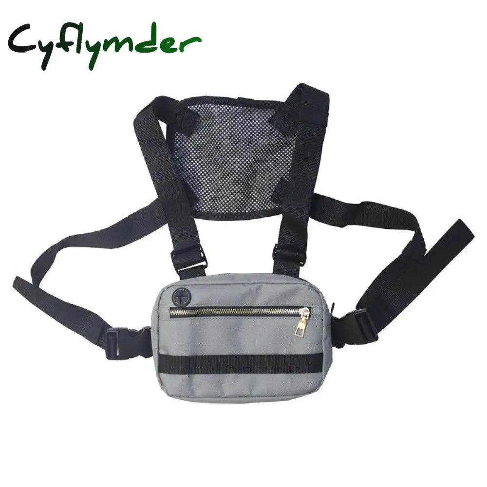 Cyflymder Vest-Style Large Space Chest Bag Retro Square Streetwear Shoulder Functional Backpack