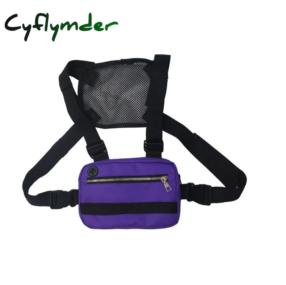 Cyflymder Vest-Style Large Space Chest Bag Retro Square Streetwear Shoulder Functional Backpack