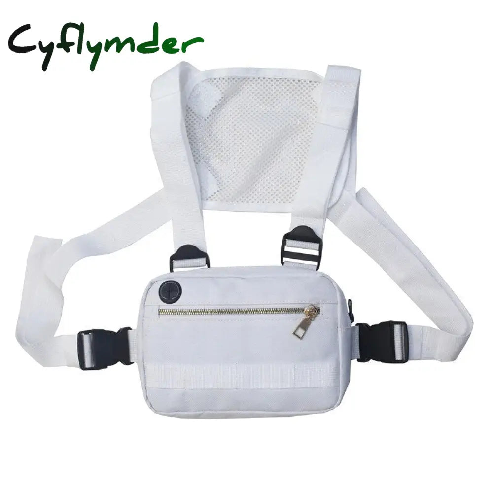 Cyflymder Vest-Style Large Space Chest Bag Retro Square Streetwear Shoulder Functional Backpack