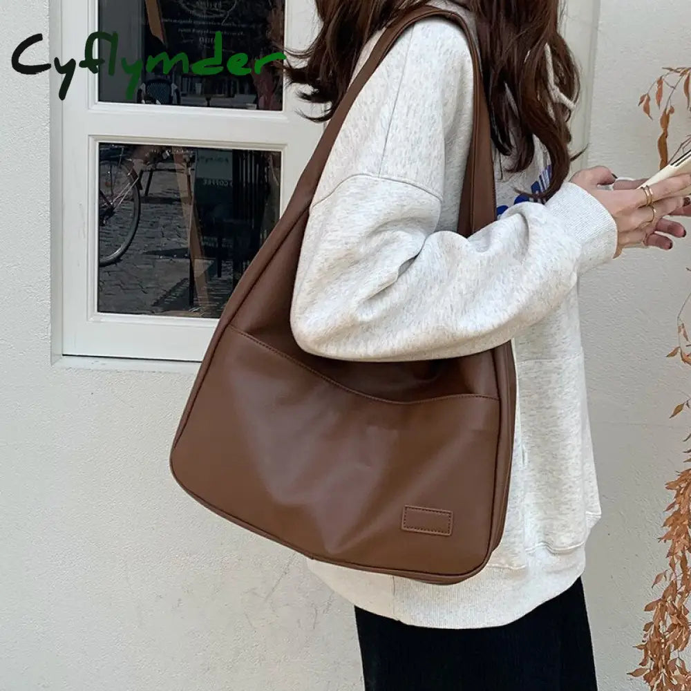 Cyflymder Vintage Bag For Ladies Luxury Handbag Design Women’s Shoulder Casual Soft Leather