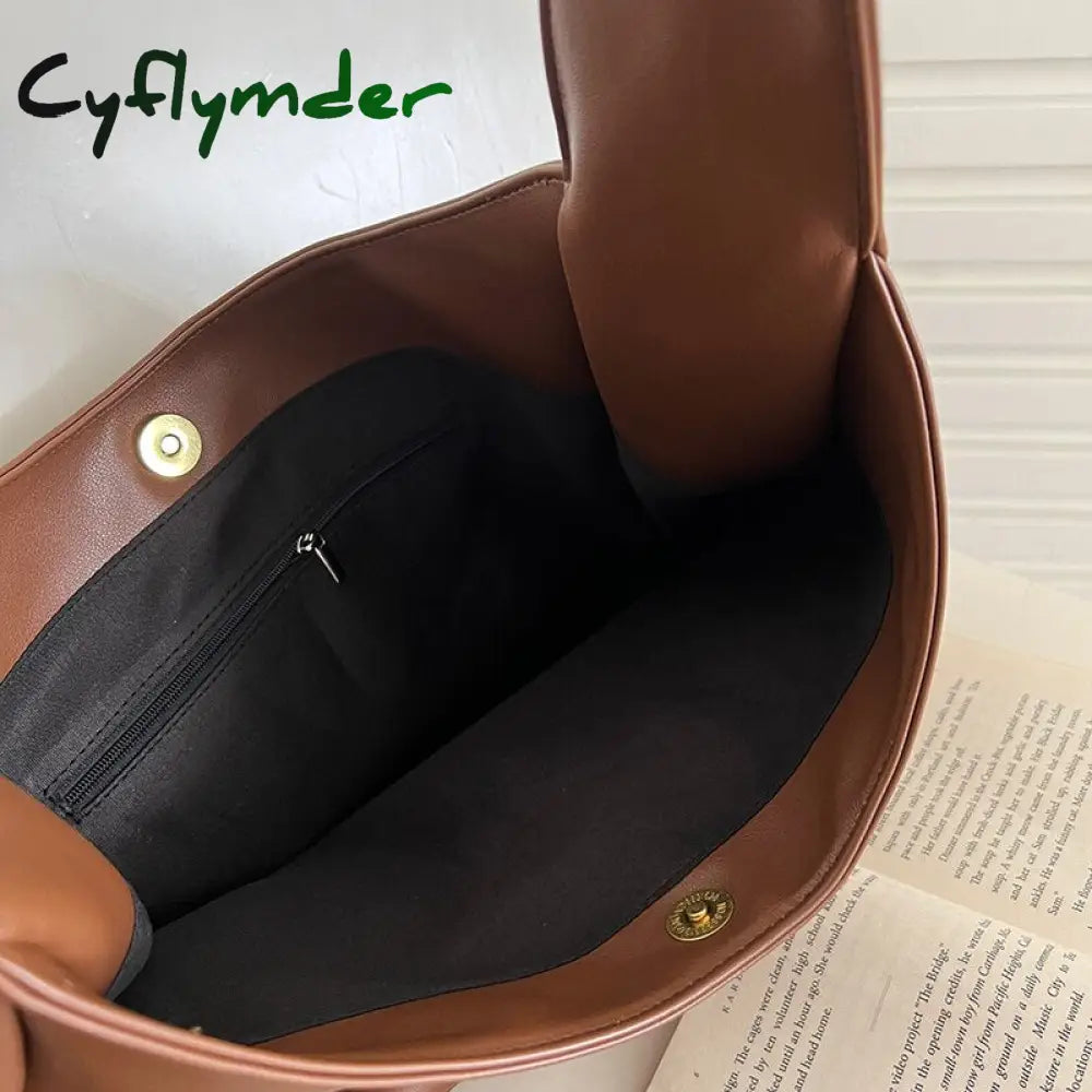 Cyflymder Vintage Bag For Ladies Luxury Handbag Design Women’s Shoulder Casual Soft Leather