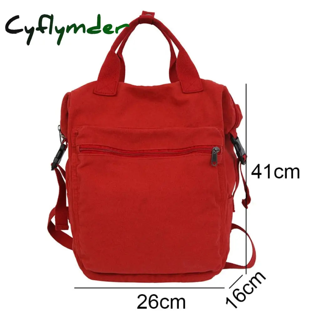 Cyflymder Vintage Boy Girl New Canvas School Bag Men Women Laptop College Backpack Cool Lady Retro