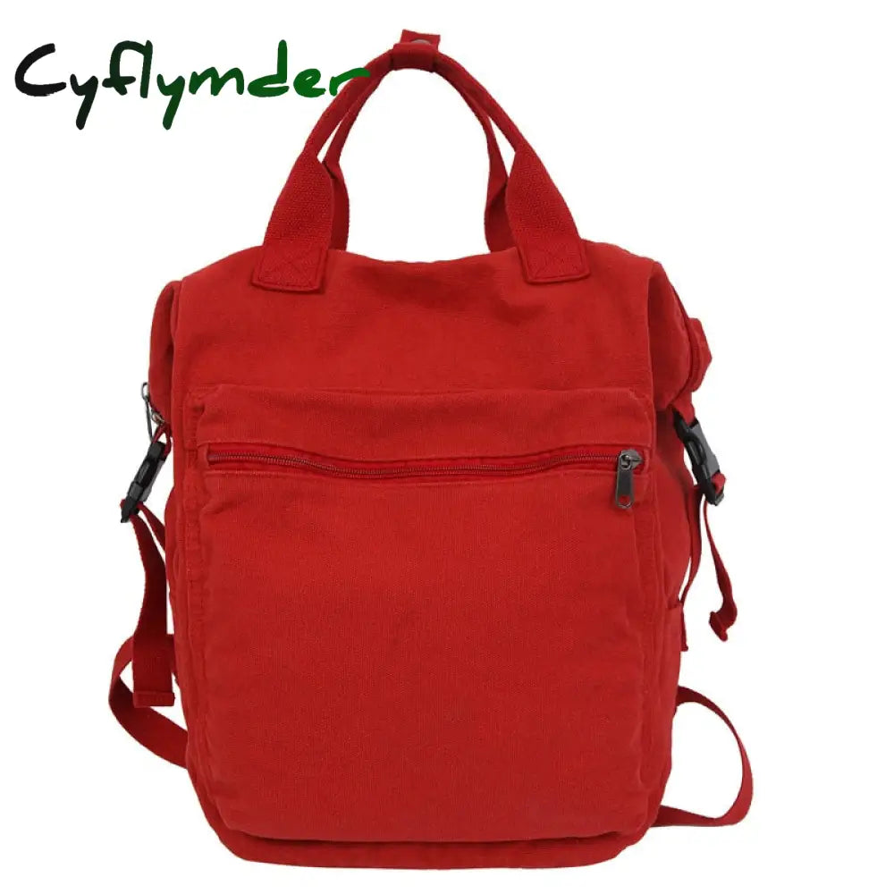 Cyflymder Vintage Boy Girl New Canvas School Bag Men Women Laptop College Backpack Cool Lady Retro