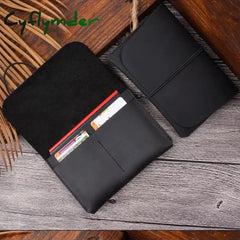 Cyflymder Vintage Crazy Horse Genuine Leather Passport Book Traveler Passport Cover Leather Card Holder Wallet ID Card