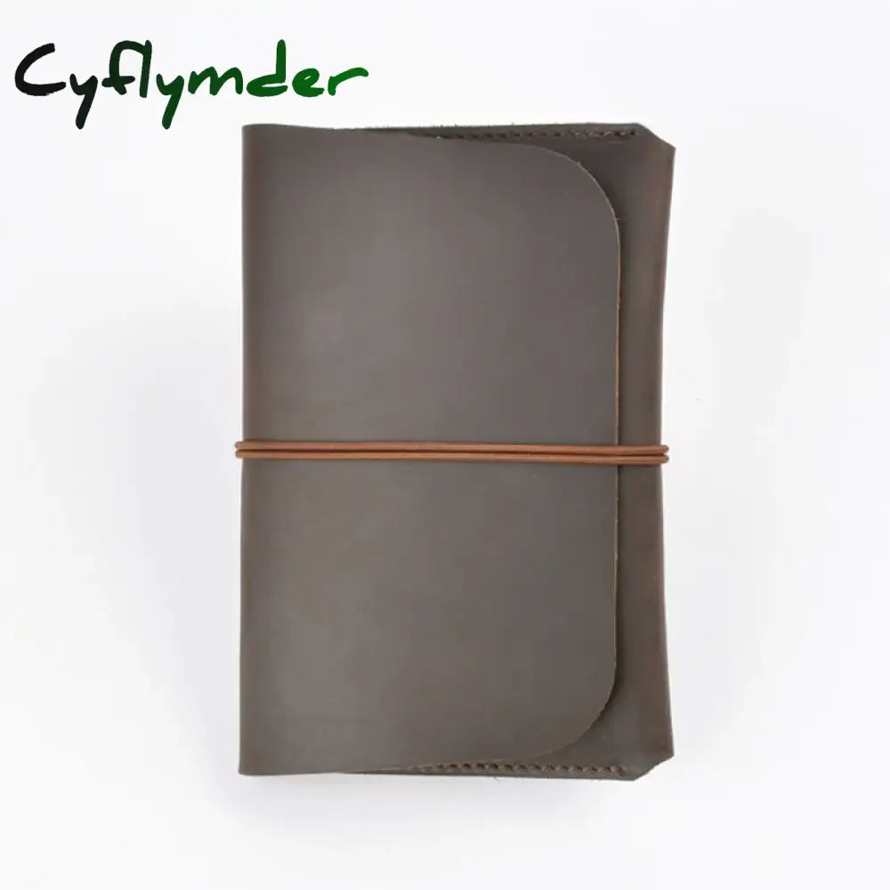 Cyflymder Vintage Crazy Horse Genuine Leather Passport Book Traveler Passport Cover Leather Card Holder Wallet ID Card