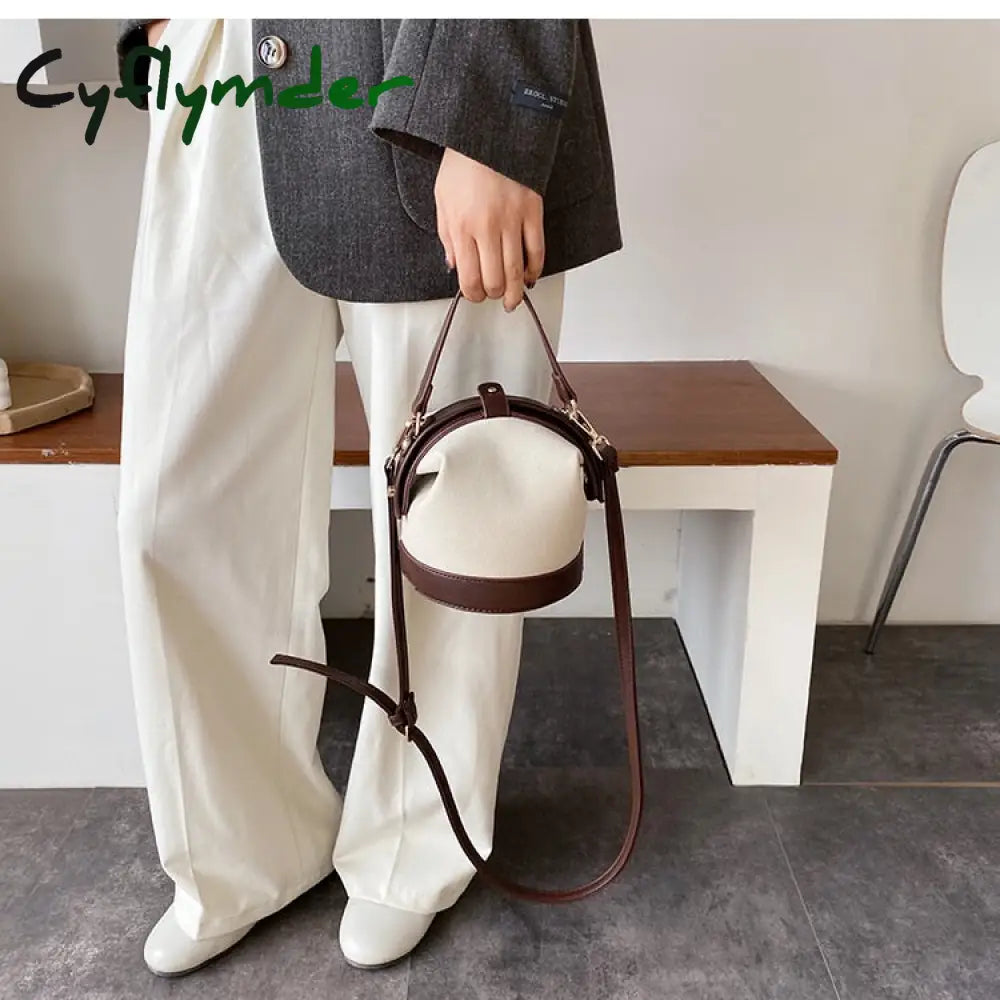 Cyflymder Vintage Fashion Female Tote Bucket Bag New Quality Matte Leather Women’s Designer