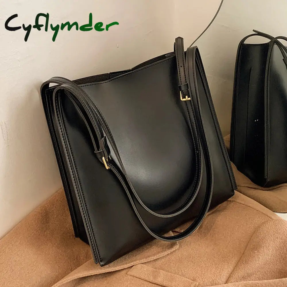 Cyflymder Vintage Fashion Female Tote New High Quality Pu Leather Women’s Designer Hasp Handbag