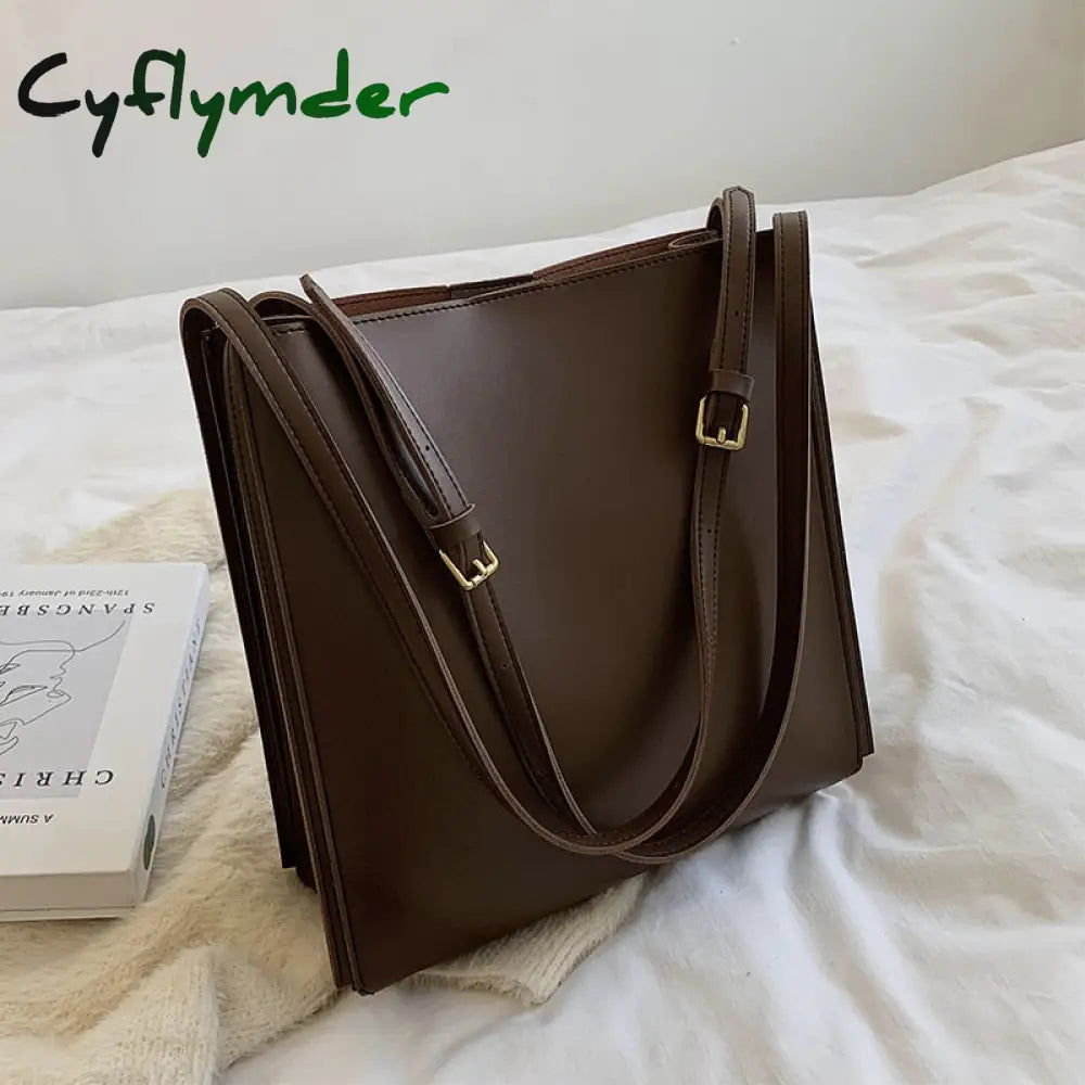 Cyflymder Vintage Fashion Female Tote New High Quality Pu Leather Women’s Designer Hasp Handbag