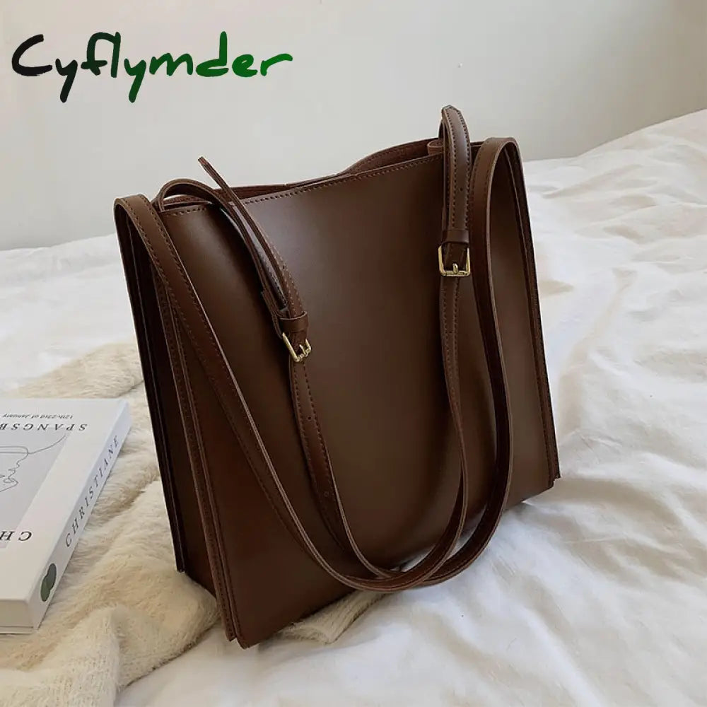 Cyflymder Vintage Fashion Female Tote New High Quality Pu Leather Women’s Designer Hasp Handbag