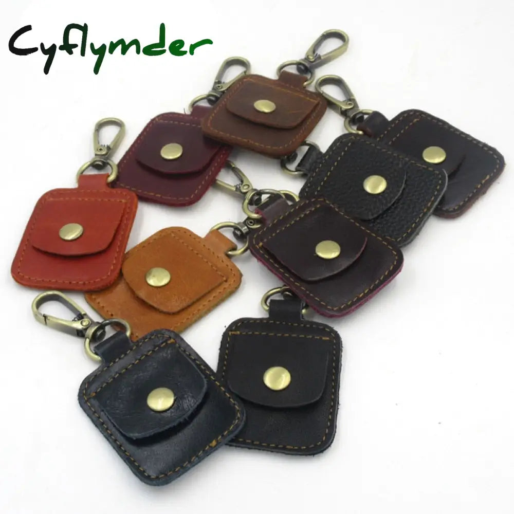 Cyflymder Vintage Genuine Leather Card Wallet Men Business Id Holder Thin Coin Case Portable Mini