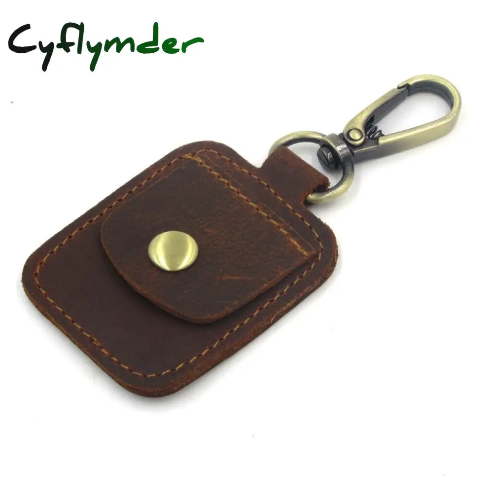 Cyflymder Vintage Genuine Leather Card Wallet Men Business Id Holder Thin Coin Case Portable Mini