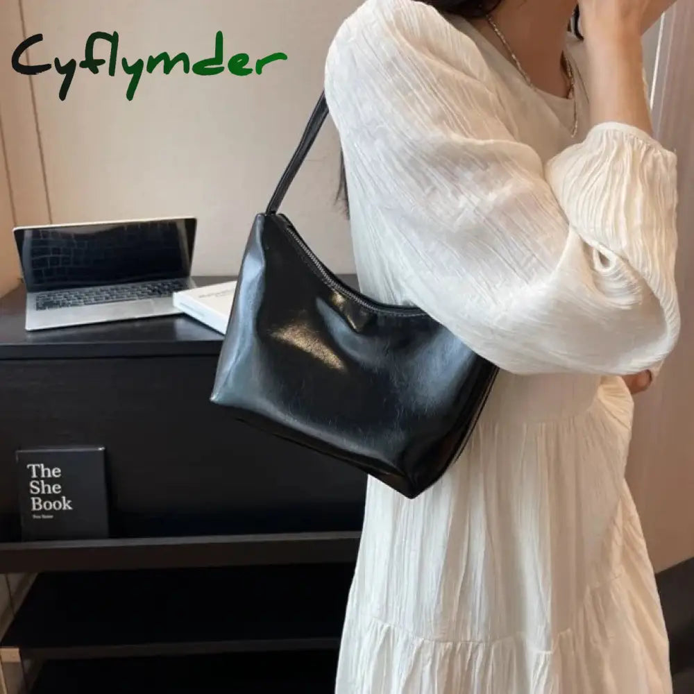 Cyflymder Vintage Lacquered Leather Underarm Shoulder Bag Spring Trendyol Red Messenger For Women