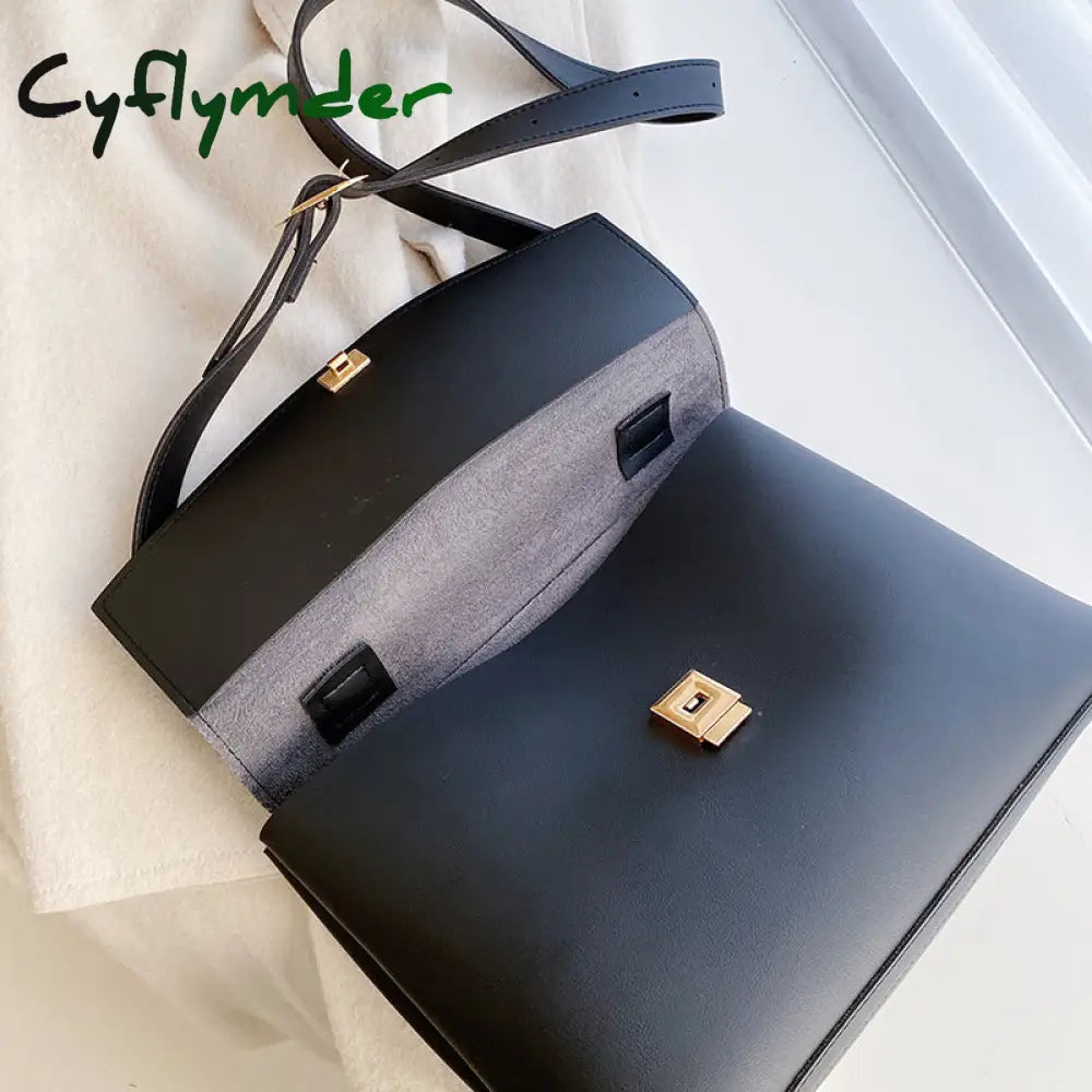 Cyflymder Vintage Large Tote Bag Winter New High-Quality Pu Leather Women’s Designer Handbag