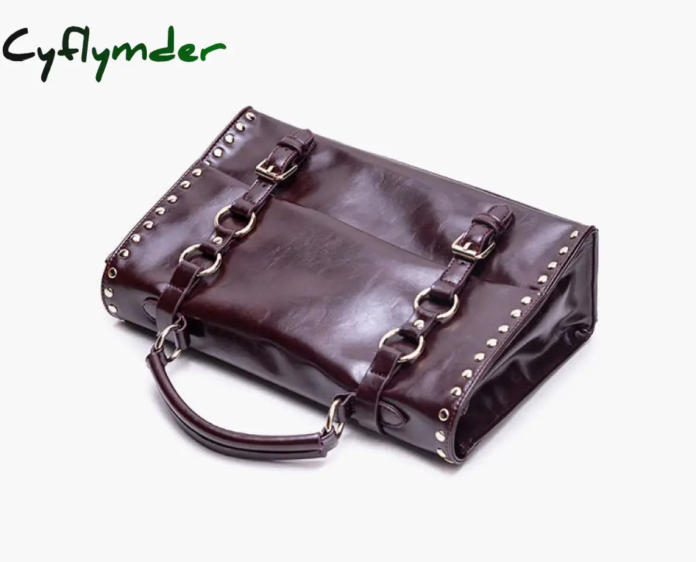 Cyflymder Vintage Messenger Bag Women Autumn Fashion Briefcase Daily Use All-Matc Students Taking