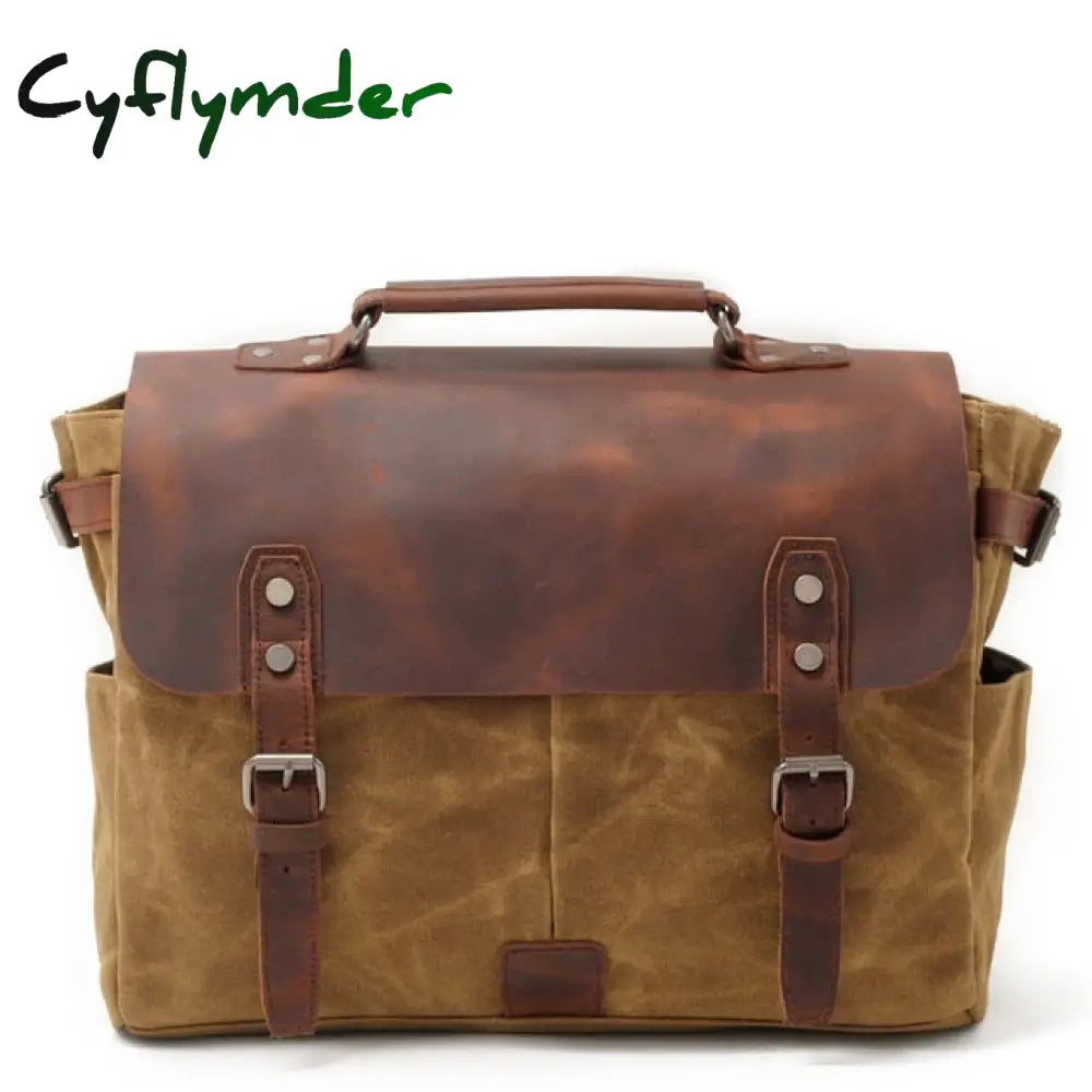 Cyflymder Vintage Motorcycle Side Bag Waxed Canvas Bike Luggage Riding Saddle Leg For Bicycle Men