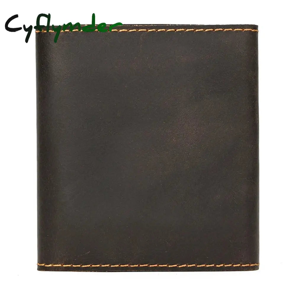 Cyflymder Vintage Small Men Coin Purse Genuine Leather Clutch Wallet Women Card Holder Cowhide Male