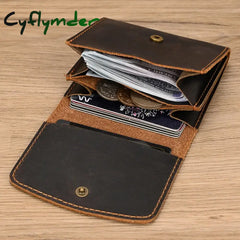 Vintage Small Men Coin Purse Genuine Leather Clutch Coin Wallet Women Card Holder Cowhide Male Money Cash Short Purse