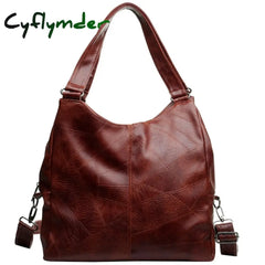 Cyflymder Vintage Women Handbag Luxury Handbags Tote Bag Designer Brand Leather Ladies Hand Bags