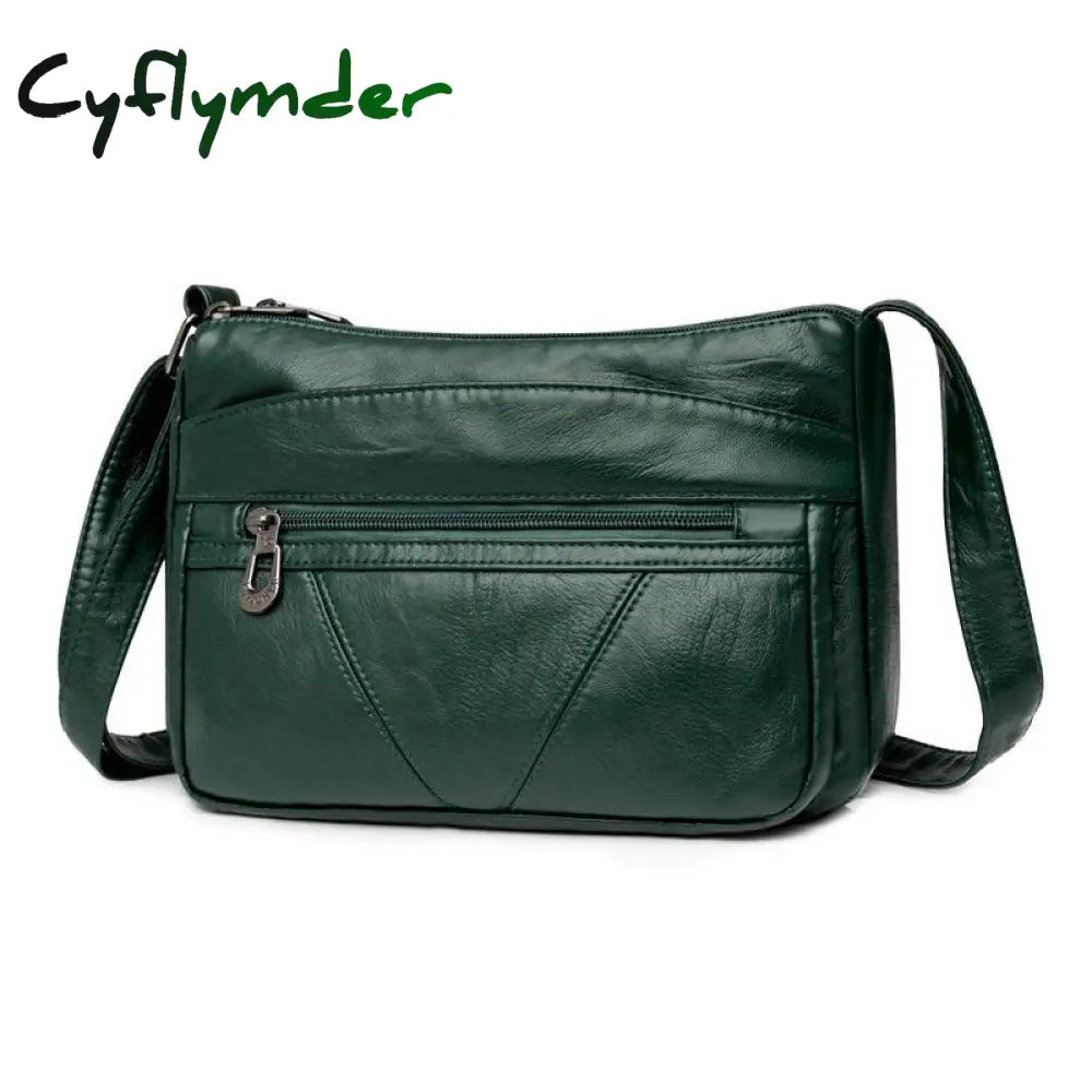 Cyflymder Vintage Women Handbag Purse Pu Leather Shoulder Bag Pockets Crossbody Luxury Bags For