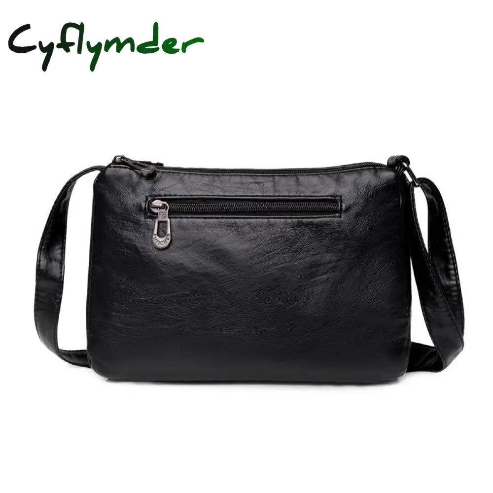 Cyflymder Vintage Women Handbag Purse Pu Leather Shoulder Bag Pockets Crossbody Luxury Bags For