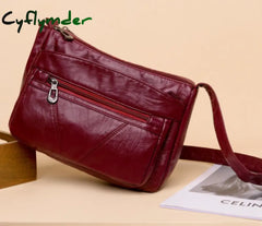 Cyflymder Vintage Women Handbag Purse Pu Leather Shoulder Bag Pockets Crossbody Luxury Bags For