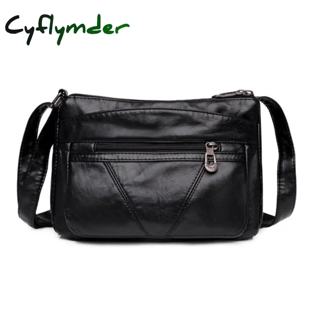 Cyflymder Vintage Women Handbag Purse Pu Leather Shoulder Bag Pockets Crossbody Luxury Bags For