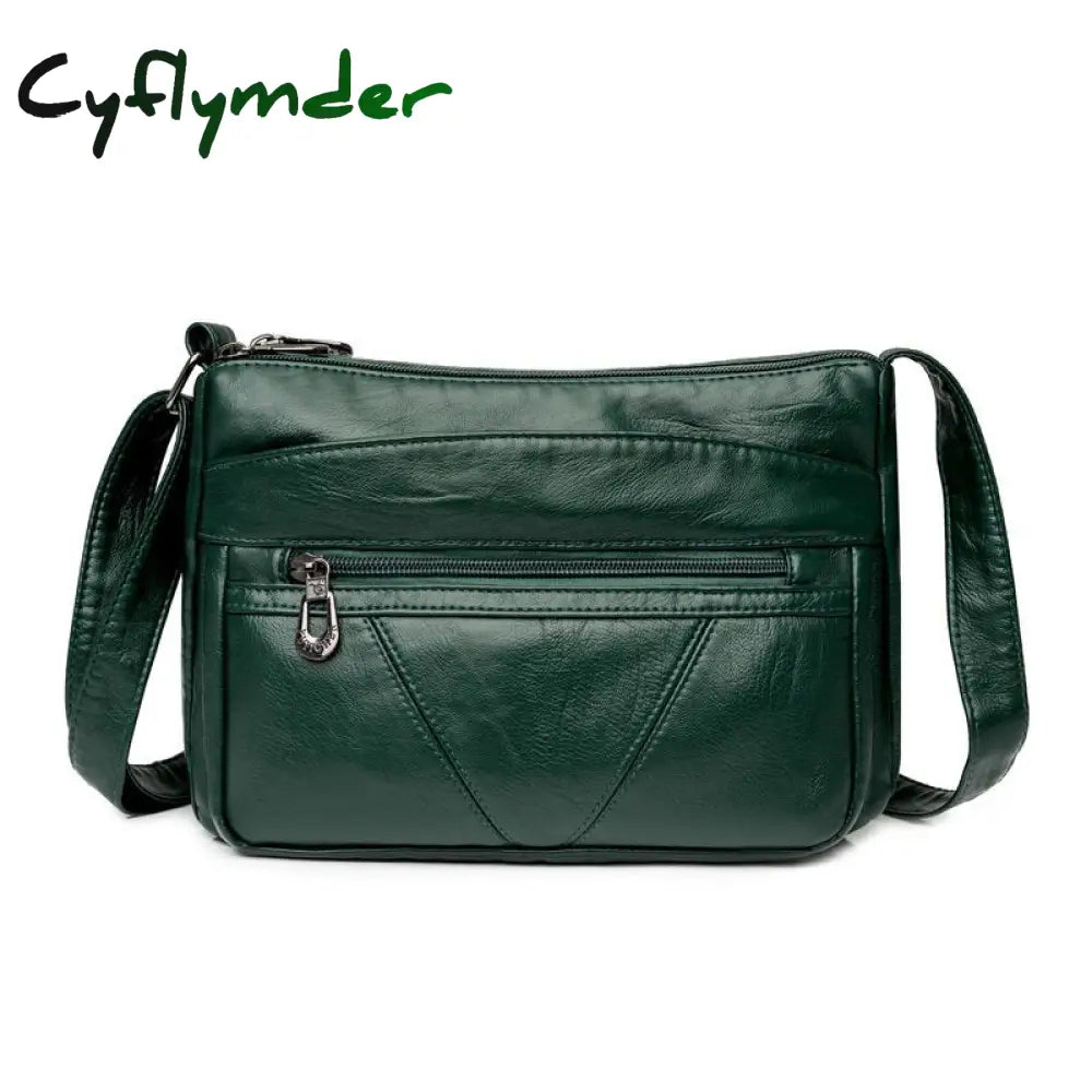 Cyflymder Vintage Women Handbag Purse Pu Leather Shoulder Bag Pockets Crossbody Luxury Bags For